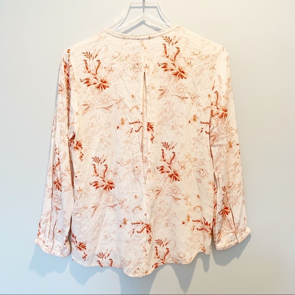 Hinge Floral Open Back Blouse Size - Picture 3 of 3
